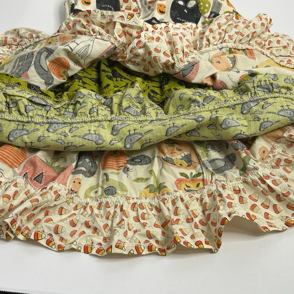 Jelly The Pug Halloween Dress Girls 4T Pumpkins Candy Corn Black Cat Crows READ - Picture 5 of 15